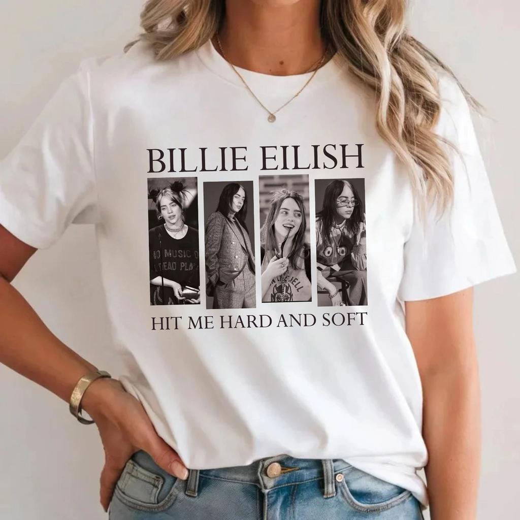 Billie Eilish Hit Me Hard And Soft T-T-Shirt Music Fan Concert Unisex Gift Tee Top