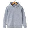 Latest Fall/Winter Children's Solid-Color Loose-Fitting Warm Hooded Sweater - Popular Boys' and Girls' Streetwear Top