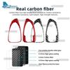 Real Soft Carbon Fiber Window Switch Panel Trim Sticker For Mercedes Benz SL Class R230 2003-2011 Car Interior Accessories