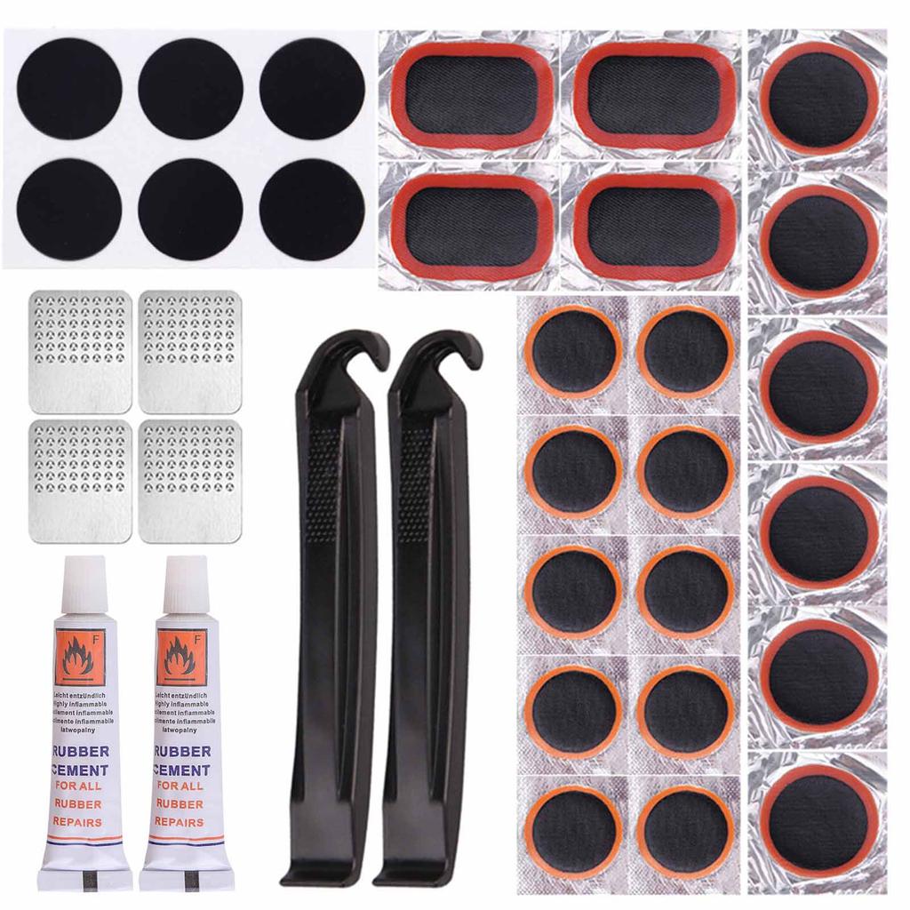 Tire Kit – Glue-Free Cold Patch, Tire Prying Rod & Quick Tool Box for Mountain & Road Bikes