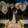 Bobo Balloons with LED Lights Transparent Glowing Bubble Balls for Wedding Birthday Decorations, Party Supplies