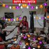 Halloween String Lights with Timer 20 LED Ghost Bat Pumpkin Light 8 Lighting Modes Waterproof for Halloween Party Decor 3 Meters