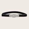 Waist Metallic Ladies Belt With Snap Button Closure For Dresses And Wear Casual