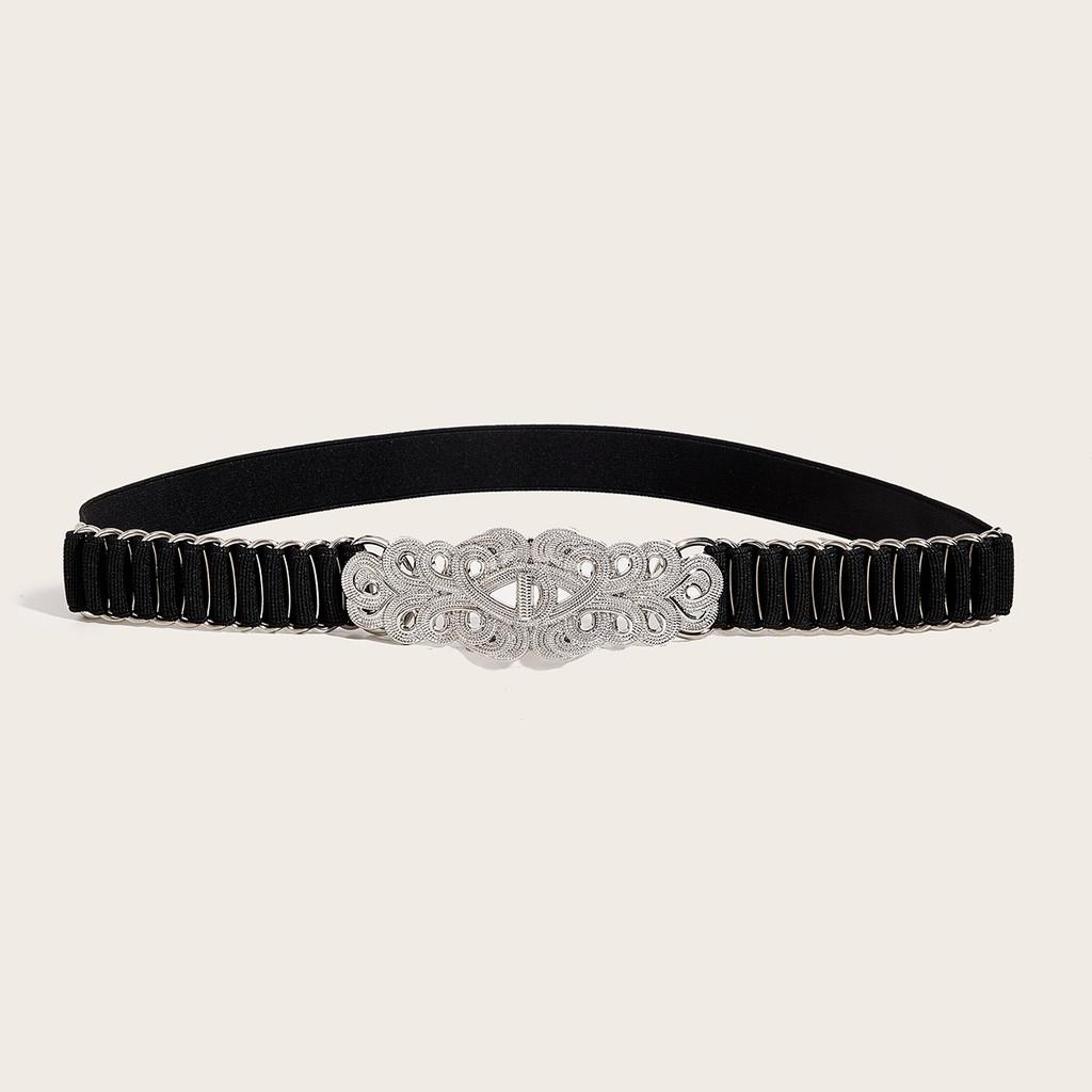 Waist Metallic Ladies Belt With Snap Button Closure For Dresses And Wear Casual