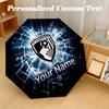 8 Rib Auto Folding Umbrella Bournemouth Football Print Custom Name Text Portable Rain Gear