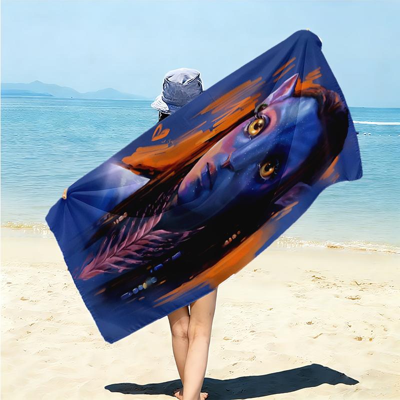 1Pc Mystical Warrior Portrait Beach Towel Microfiber Beach Towel Thin Absorbent For Beach Swimming Yoga Bath Sports 0917280