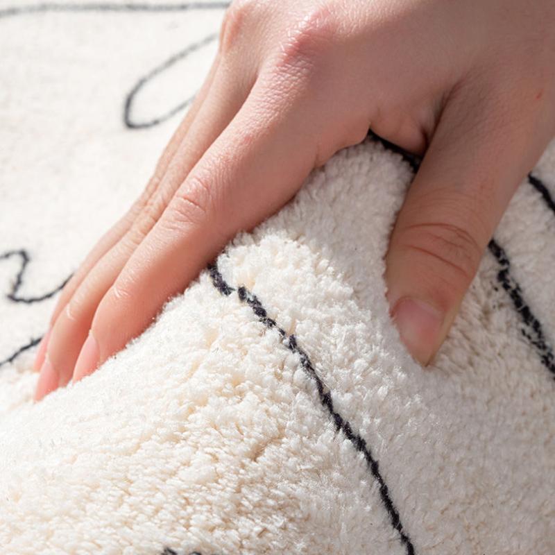 Tapete redondo moderno simples decoração de sala de estar sofá mesa de centro tapete decoração de quarto tapete adolescente decoração de quarto tapetes de pele