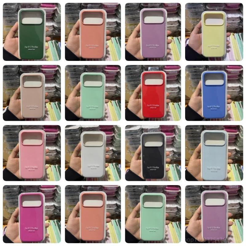 Original 1:1 Liquid Silicone Skin Feel Soft Case for IPhone 12 11 Pro Max XS MAX XR 7 8 Plus SE 2026 Full-pack Anti-Drop Cover