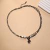 Personalized Creative Double Layer Bear Clavicle Chain Women European Cross-border Light Luxury Mixed Trend Daily Street Fashion Neck Accessory Gift