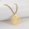 Lemegeton Hecate Women Wheel Necklace Pin Hot Magic Symbol Witchcraft Energy Amulet Men and Women Stainless Steel Jewelry Gifts