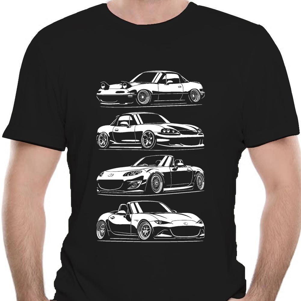 

New Men T shirt Generations MX5 Miata funny t-shirt novelty tshirt women Fashion t-shirt - Men s Summer Cotton Graphic Tee S разноцветный
