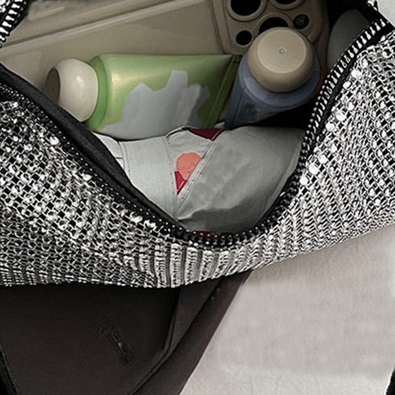 Flash diamond with diamond small bag female willow nail fashion crossbody bag chain net red handbag shoulder bag