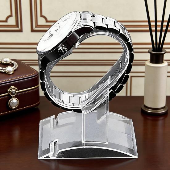 Przezroczysty stojak na zegarek w kształcie litery C Stojak na bransoletkę Biżuterię na nadgarstek do domu Biurka Lady Sklepowej