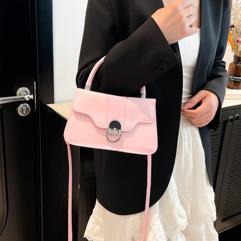 Urban Minimalist Pu Crossbody Bag For Daily Use With Lock Closure And Phone Pocket
