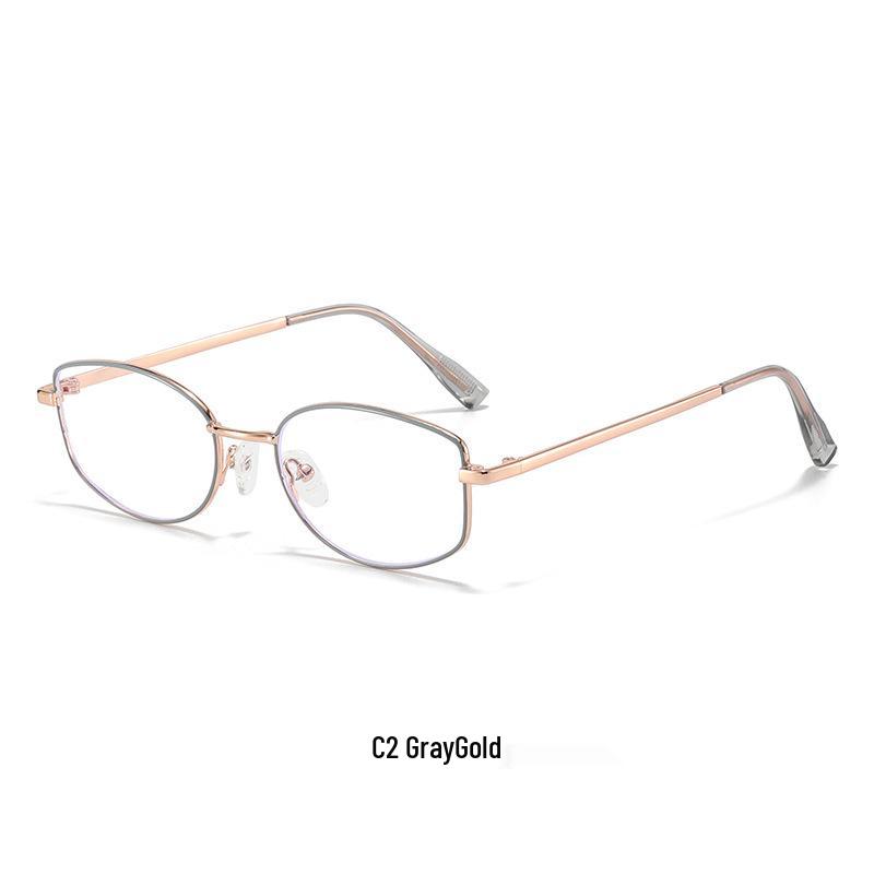 Minimalistische Golddrahtbrille im koreanischen Stil für Damen - High-End, myopiefreundlich, kleines Gestell für runde Gesichter