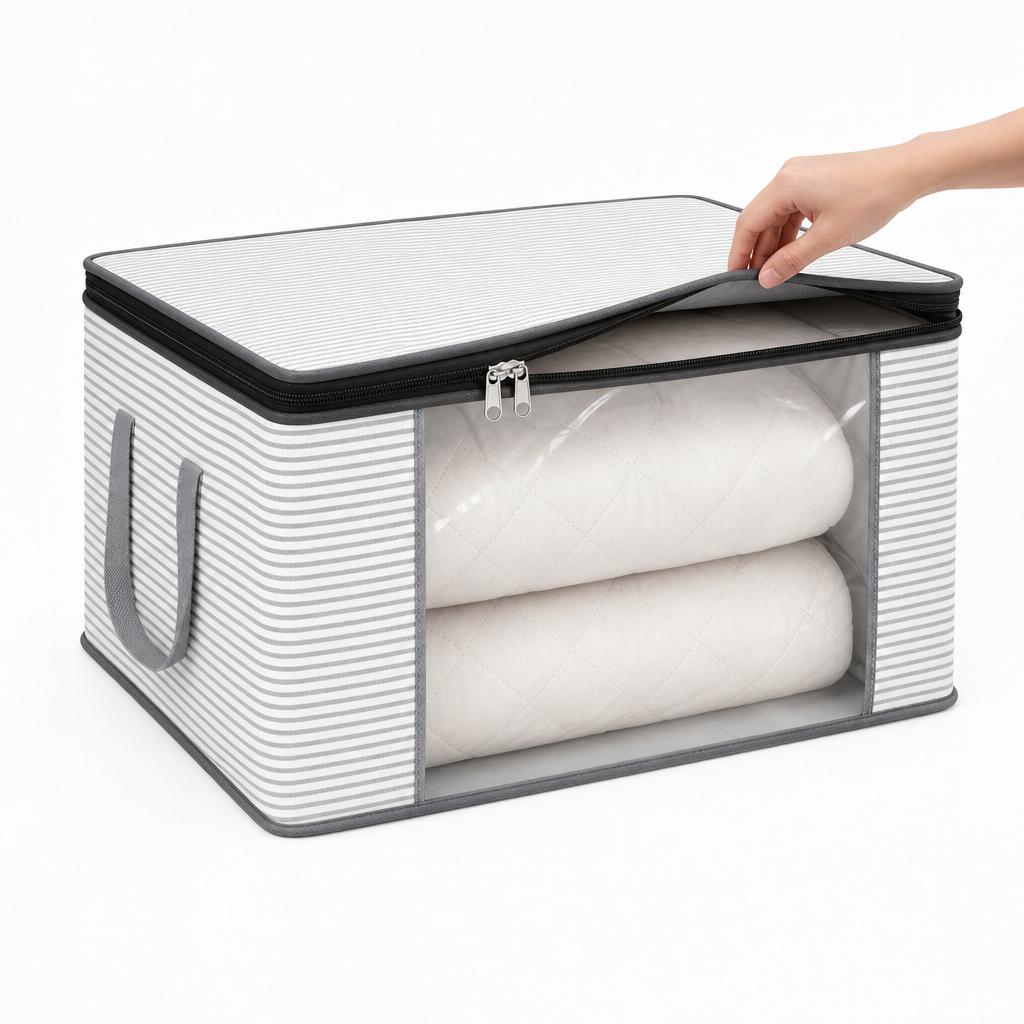 10-1 Pc Non-Woven Quilt Storage Bag Thickened Comforter Bag Foldable Clothes Organizer Moving Packing Bag Storage Box