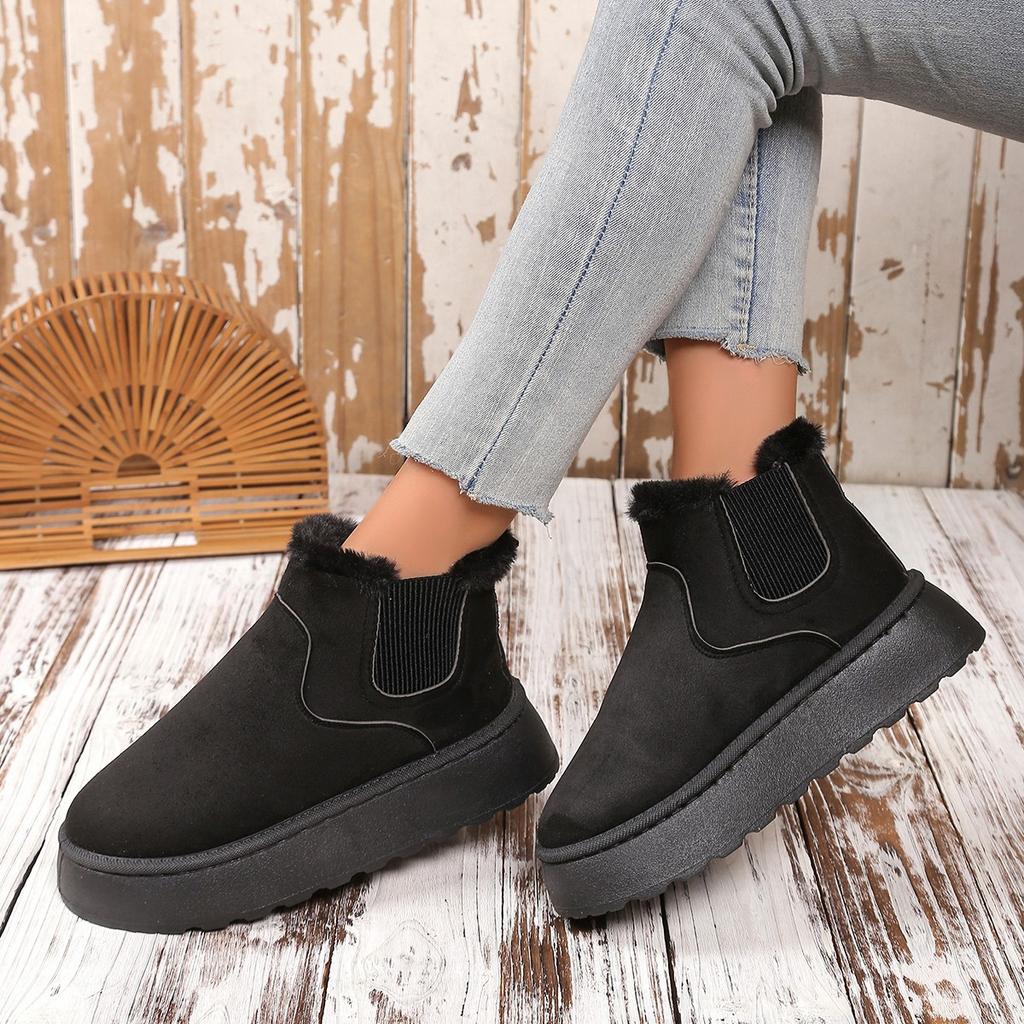 Foreign Trade Large Size Thick-soled Snow Boots Women's 2025 Winter New Velvet Thickened Warm Snow Boots Women's Casual Versatile