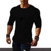 Spring and Summer New Casual Solid Color Men's Round Neck Long Sleeve T-shirt Slim Fit Youth T-shirt