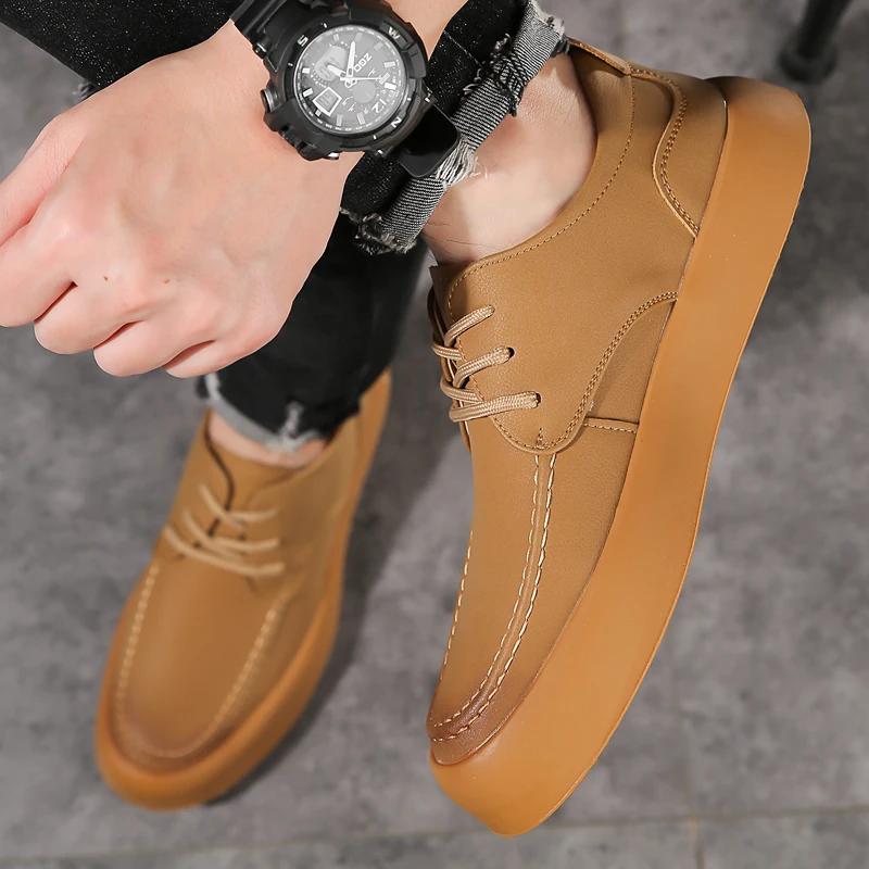 Fashion New Genuine Leather Men's Business Shoes Italian Casual Formal Shoes Luxury Brand Dress Men Shoes Moccasin Male Foortwear Hombre