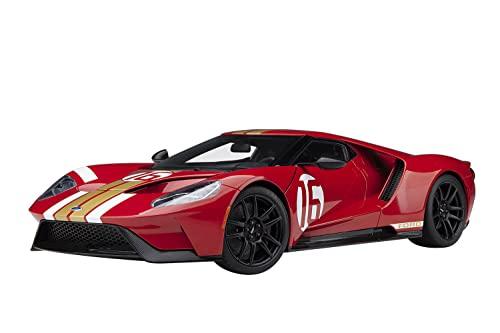 AUTOart Масштаб 1/18 Ford GT Alan Mann Heritage Edition Красный/Золотые полосы Готовое изделие