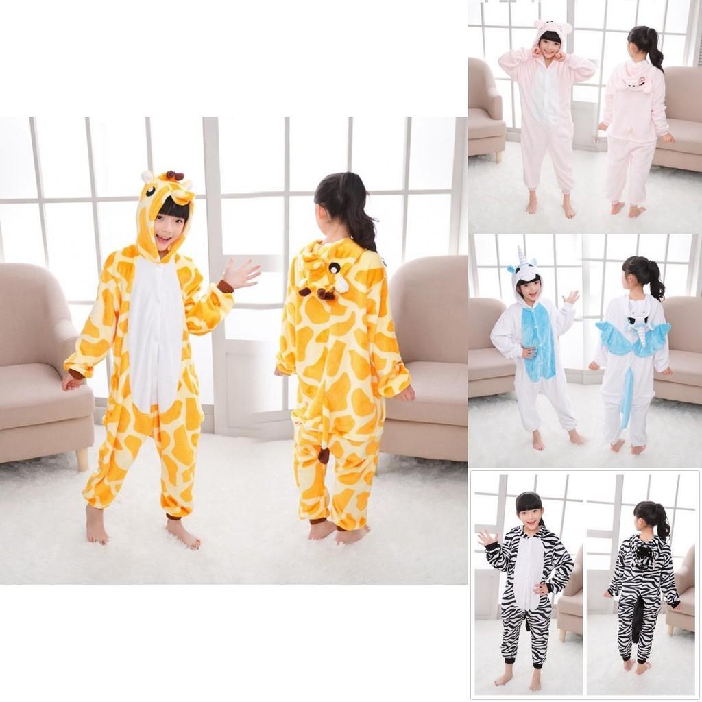 Premium Quality Halloween Kids Pajamas Cosplay Costume Featuring Pokemon Pikachu Dragon Cow Designs