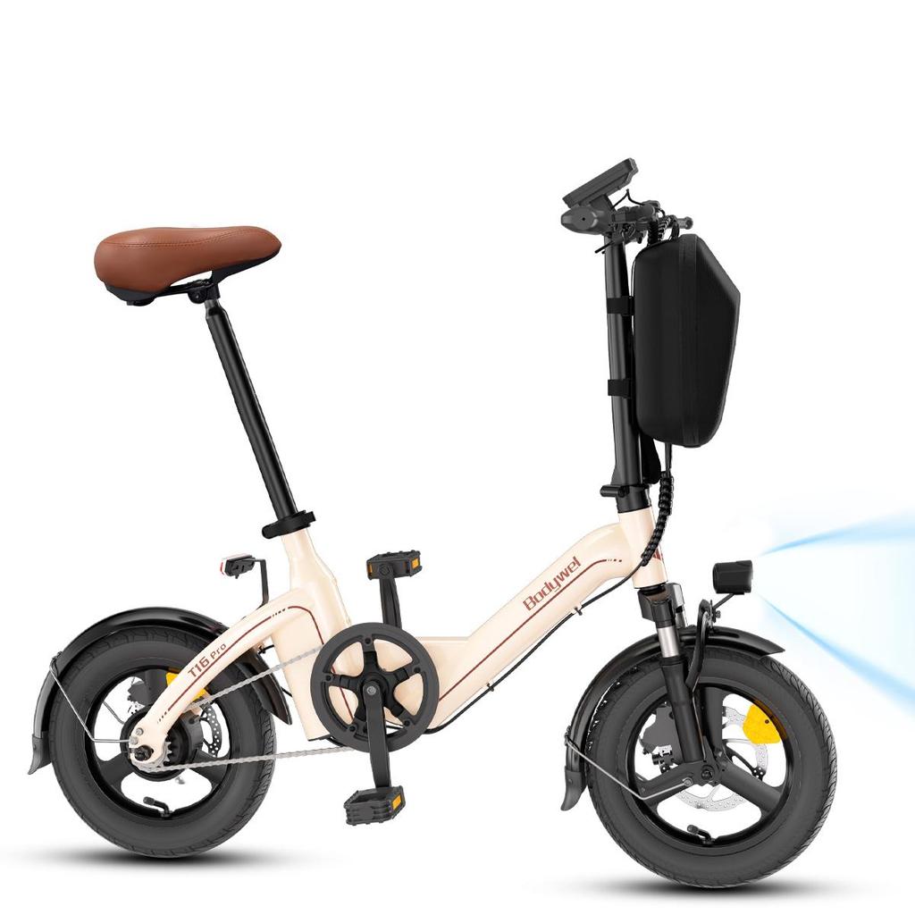 Faltbares Elektrofahrrad Bodywel T16 Pro City Pendler Elektrofahrrad 36V10Ah 250W Motor 14 Zoll Reifen Outdoor Fahren 45KM Maximale Reichweite Elektrofahrrad