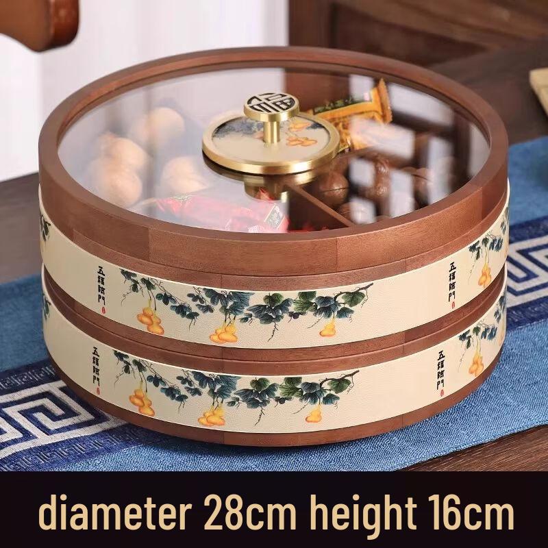 New Chinese Style Wooden Dried Fruit and Candy Serving Tray