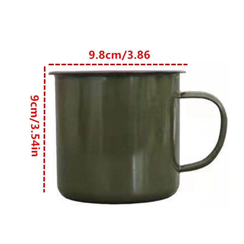 Enamel Retro Style Mug Classic Sturdy Handle Large Capacity Drinking Cup for Coffee Tea Collectors