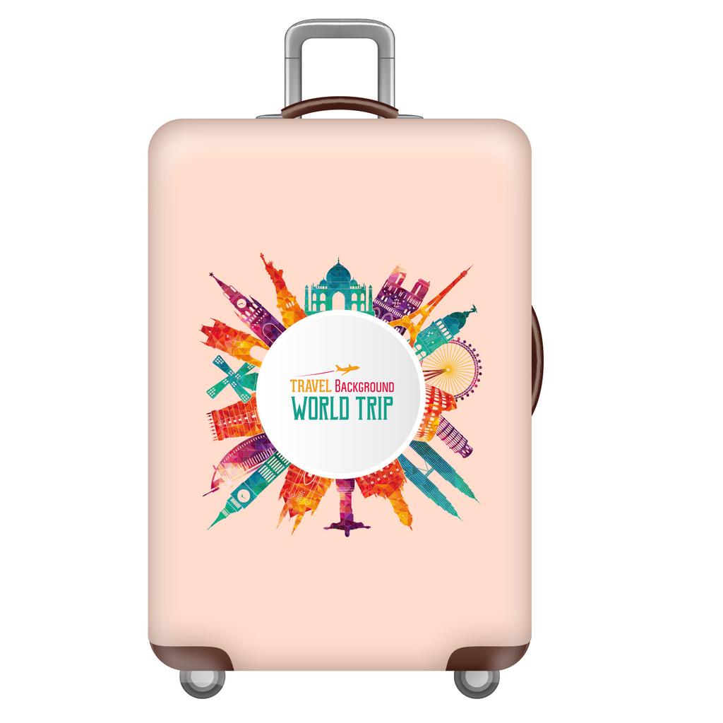 Protection Valise TYXHXTF Housse De Protection Pour Valise Taille L - Élastique, Lavable - Pour Bagages 26-28 Pouces Housse De Valise Protection