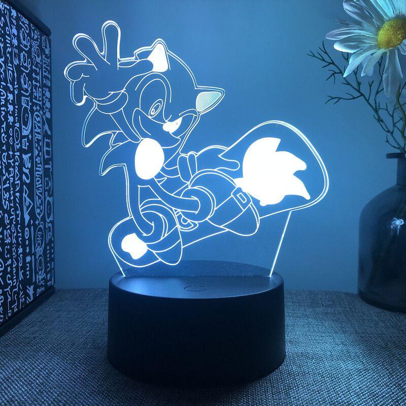 Lamp 3d Led Night Light Acrylic Touch Cartoon Character Table Desk Gifts
