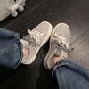Leather Retro Little White Shoes Color Four Seasons Fashion Mesh Versatile Low Top Thick Baseplate Shoes Women's Shoes