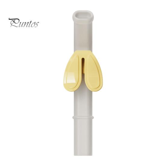 Adjustable Rabbit Buckle Silicone Drinking Straw Children Baby Supplementary Food Porridge Soup Assist Water Cup Straw for Kids