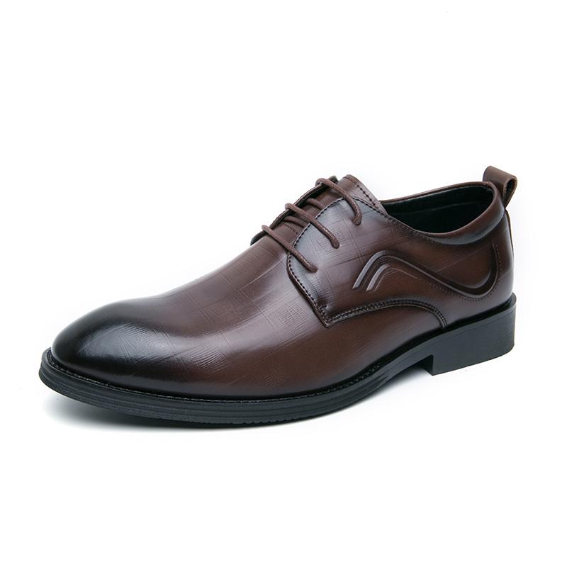 Fashion Italy Pointed Toe Leather Shoes Men Luxury Oxfords Classic Business Formal Office Men Shoes Boos Dress Men Black Wedding Shoes