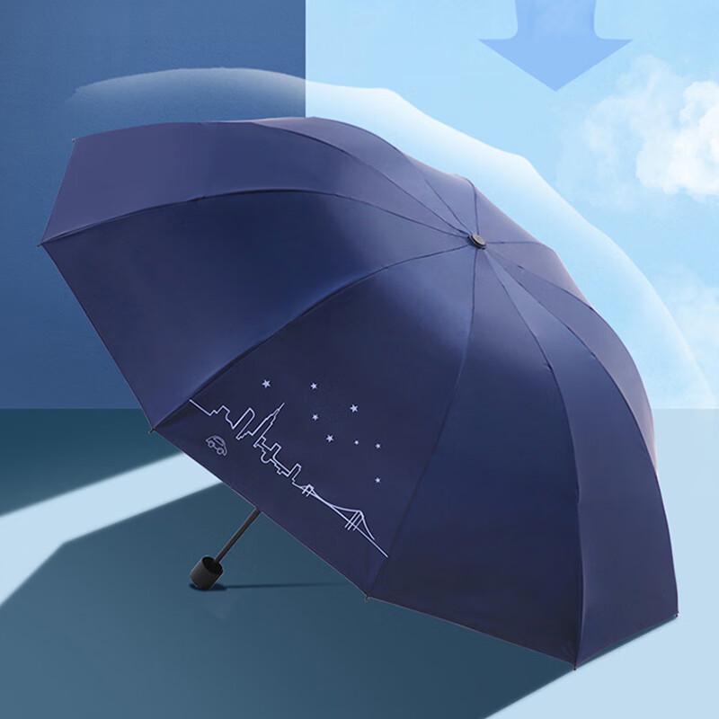 Райский трехскладной дорожный зонт с защитой от УФ-лучей