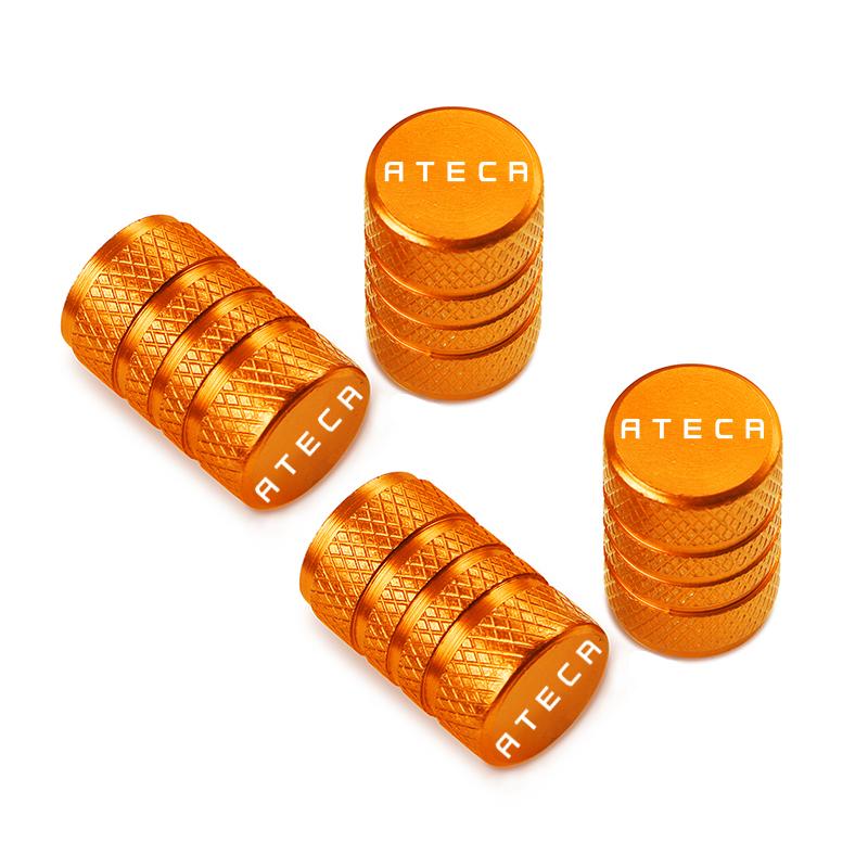 LITD8 Car Wheel Tire Valve Caps Tyre Stem Covers Airdust Waterproof For Seat Ateca Accessories
