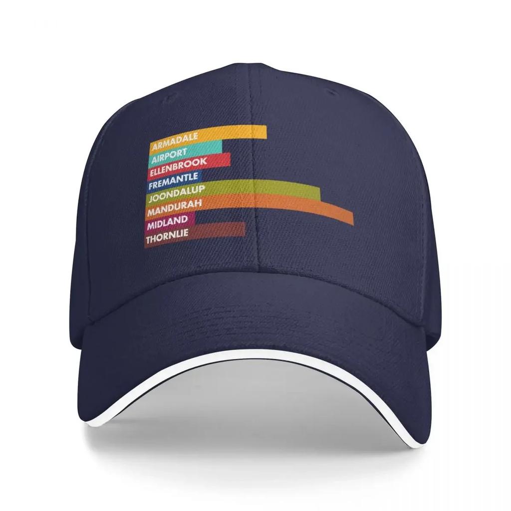 Perth Rail Lines Bars Baseball Cap Luxury Cap Sun Cap Anime Hat Men's Big Size Hat Boy Child Women's