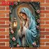 Vintage Gold Leaf Religious Wall Plaque Home Sacred Spiritual Icon Decor