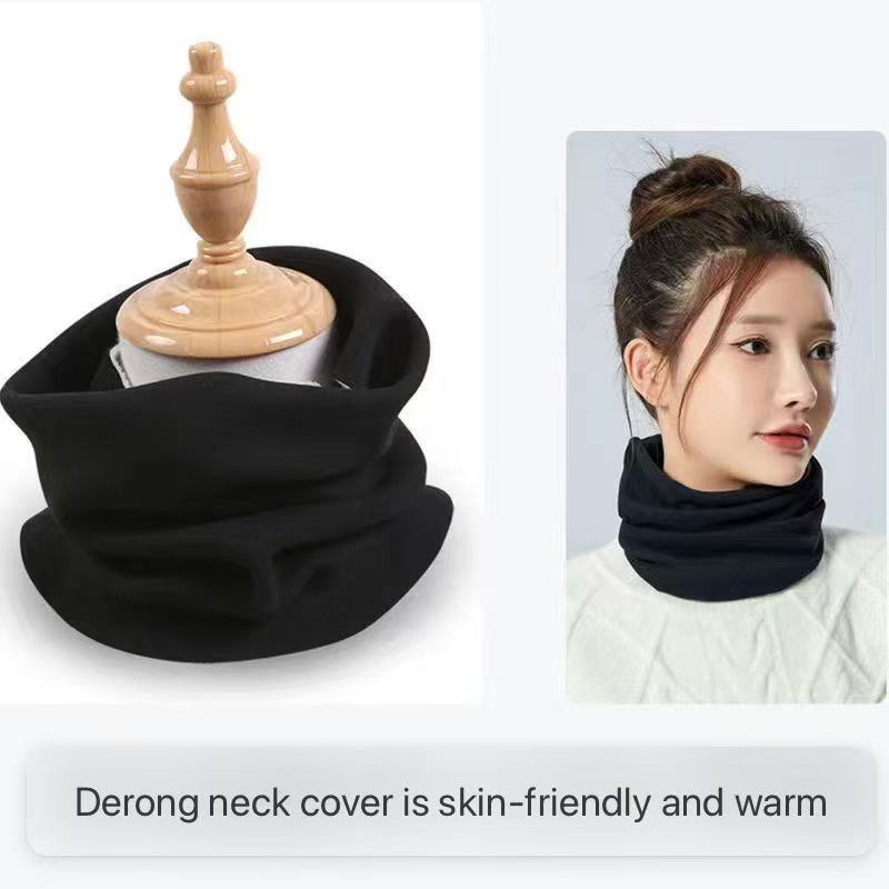 Winter Fleece-Lined Thickened Warm Neck Gaiter - Unisex Cervical Collar, Cycling Cold-Resistant Double-Sided Polar Fleece Scarf