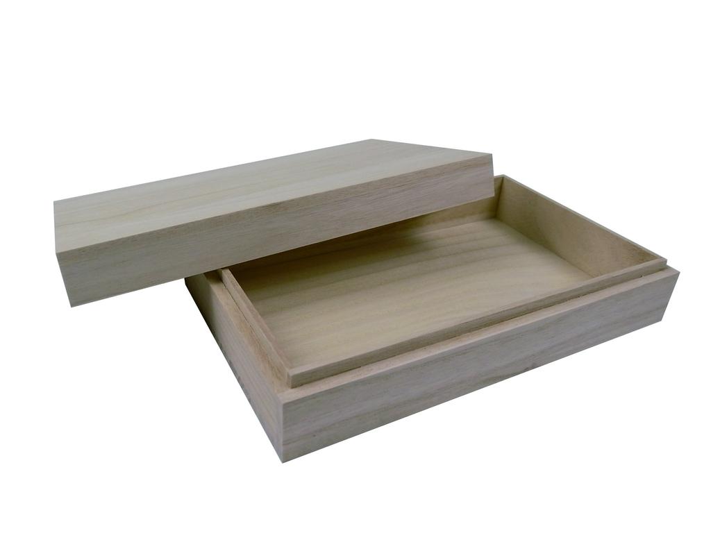 Dřevo paulovnie dárek malá velikost pro uložení japonské krabičky, (ideální položky)