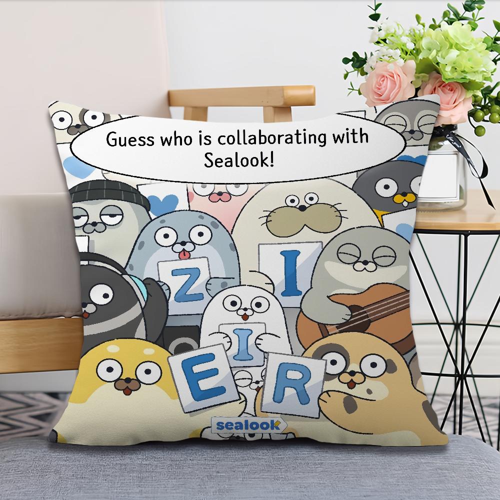 

наволочка мягкая Удобная наволочка S-Sealook для дивана смешная Гостиная мультяшная Комната Домашний офис Декор Защитные чехлы 30x30CM(12x12in)