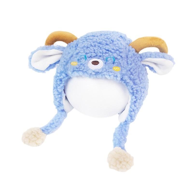 Infant hat winter new cute super cute cartoon plush pullover hat boys and girls baby warm ear hat tide