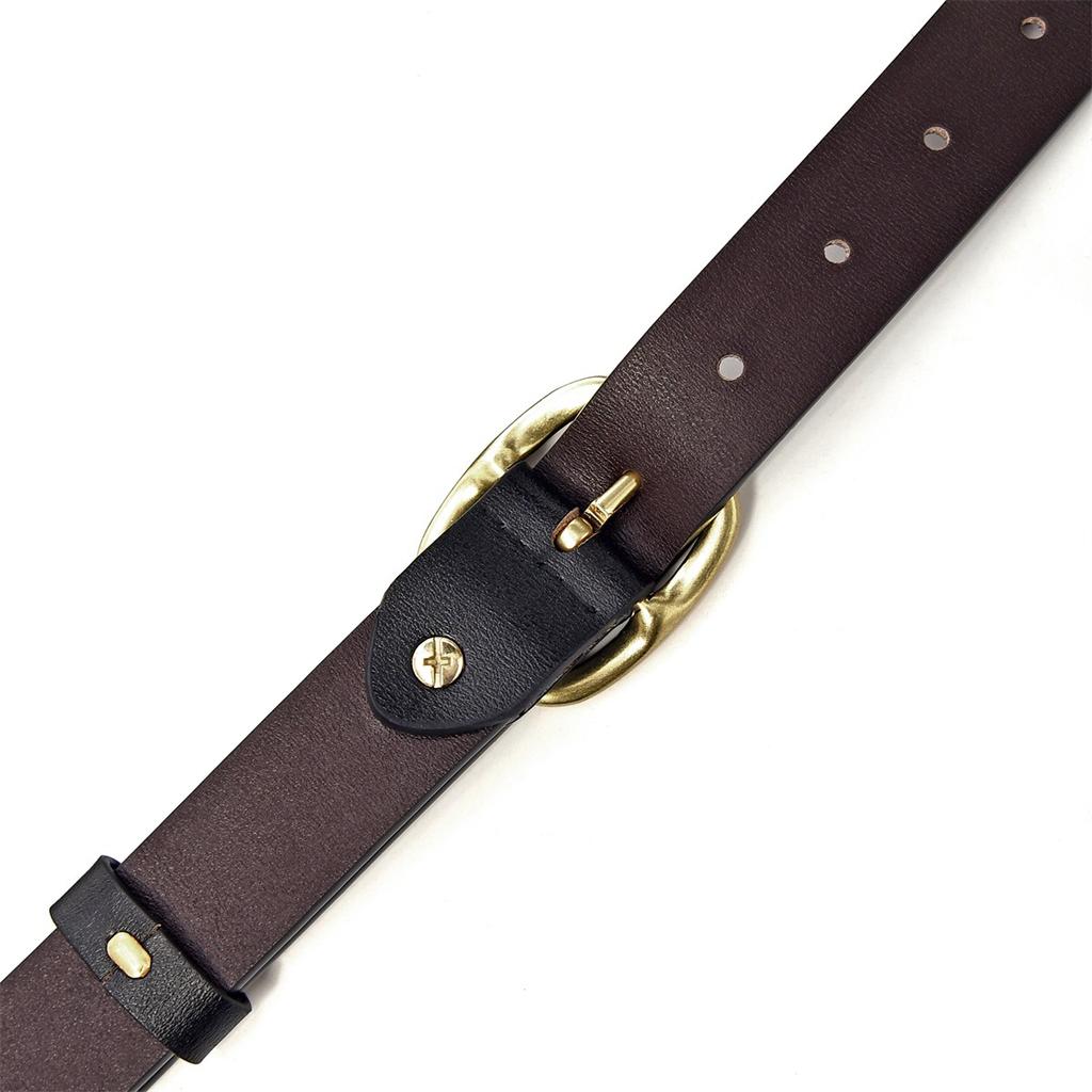 Genuine Leather Belt for Women's Classic Japanese Buckle Pin Buckle Belt Casual Versatile Girls' Slender Belt