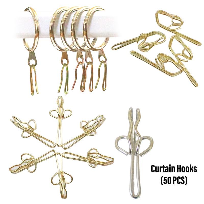 50-pack metallgardinkrokar Hållbara och mångsidiga gardintillbehör