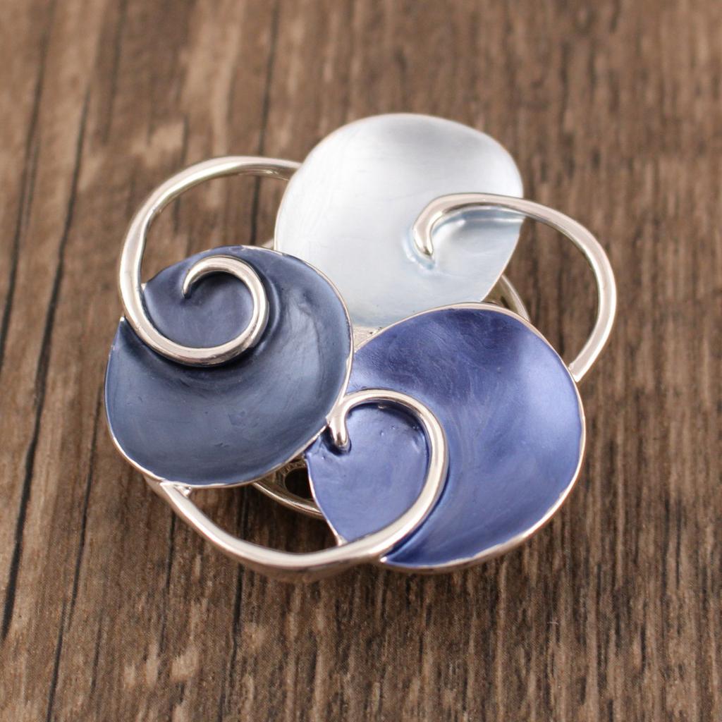 Broșă magnetică nouă, geometrică, emailată, cu floare goală, broșă multifuncțională pentru femei de la banchet