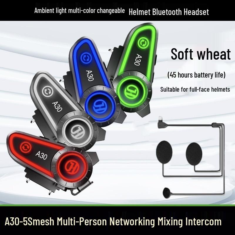 Bluetooth Cycling Helmet with Waterproof Noise Reduction and Long Battery Intercom