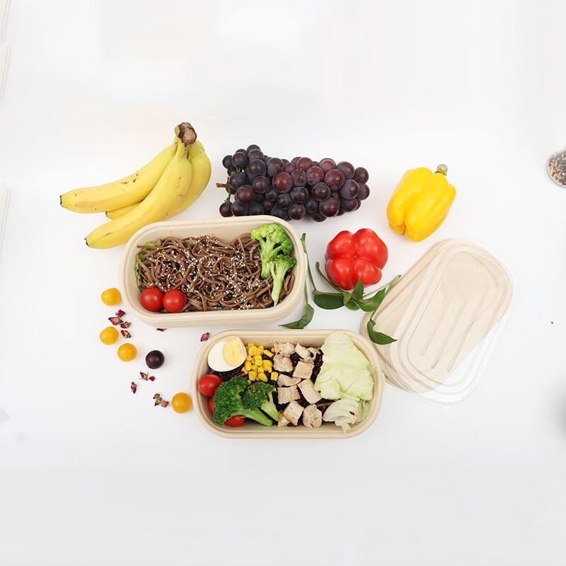 

Edwell 850ml Bamboo Disposable Lunch Containers