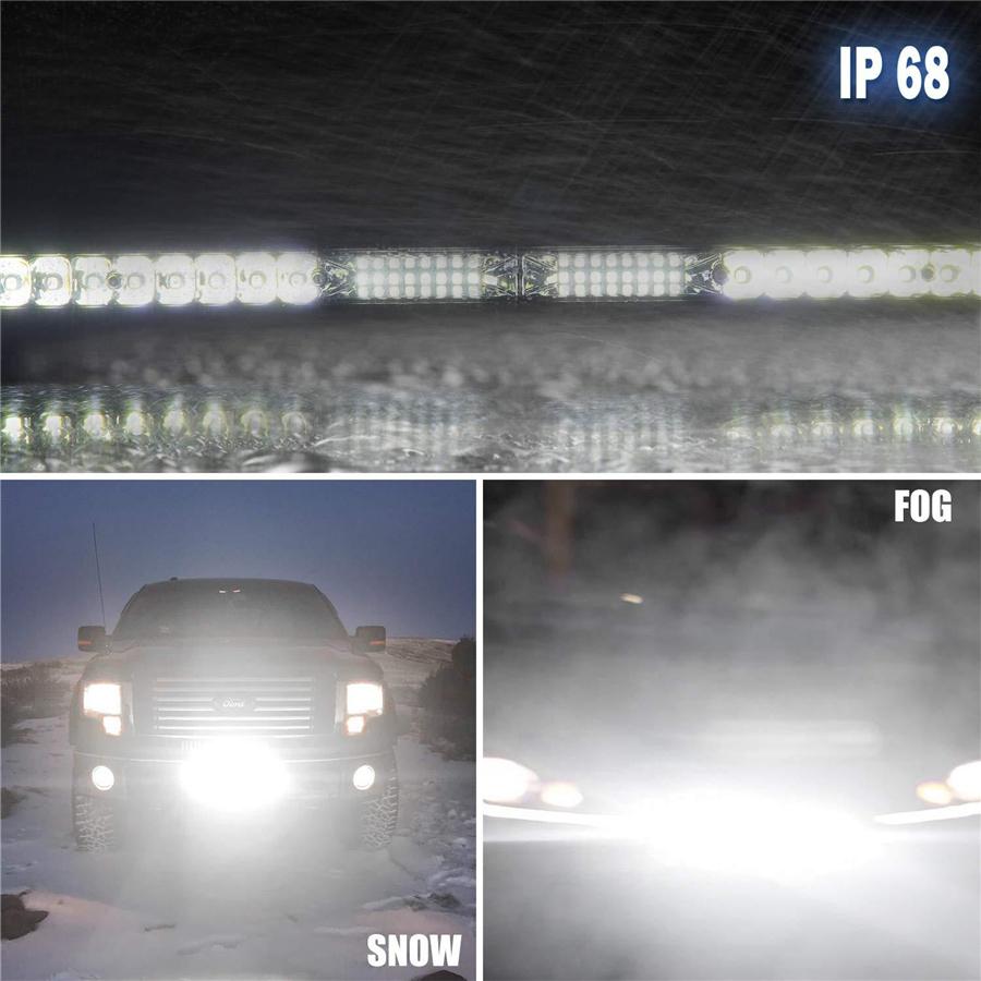 6500K 10D 13" Single Row 26LED Car Super Slim Work Lamp Strip 13000LM Spot Flood