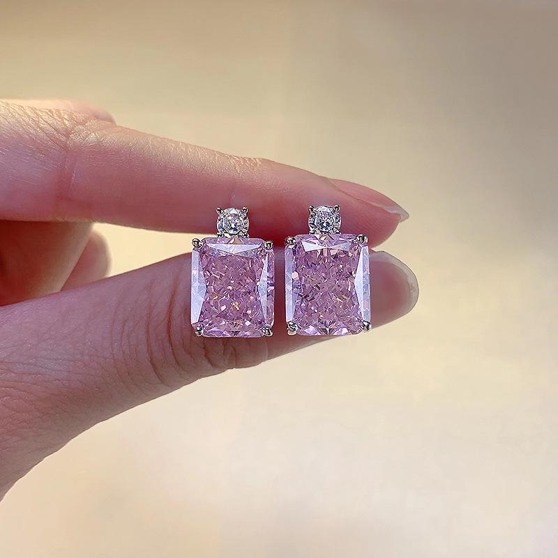 Xiancan Schmuck 2023 S925 Silber Luxus Simulierte Gelbe Diamant Ohrstecker für Damenmode.