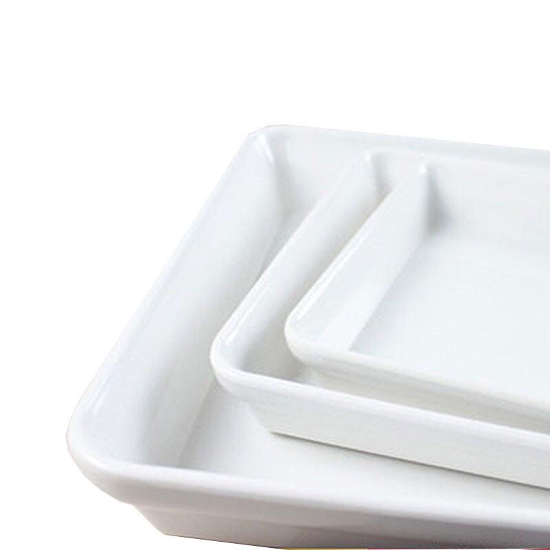 Homeglen Weißes Rechteckiges Melamin Buffet Tablett