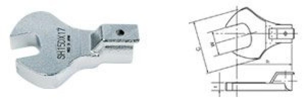 TOHNICHI Open Allowable Torque Dimensions SH19DX18 SH-Type Head, 200.0, Two-Sided 18mm,